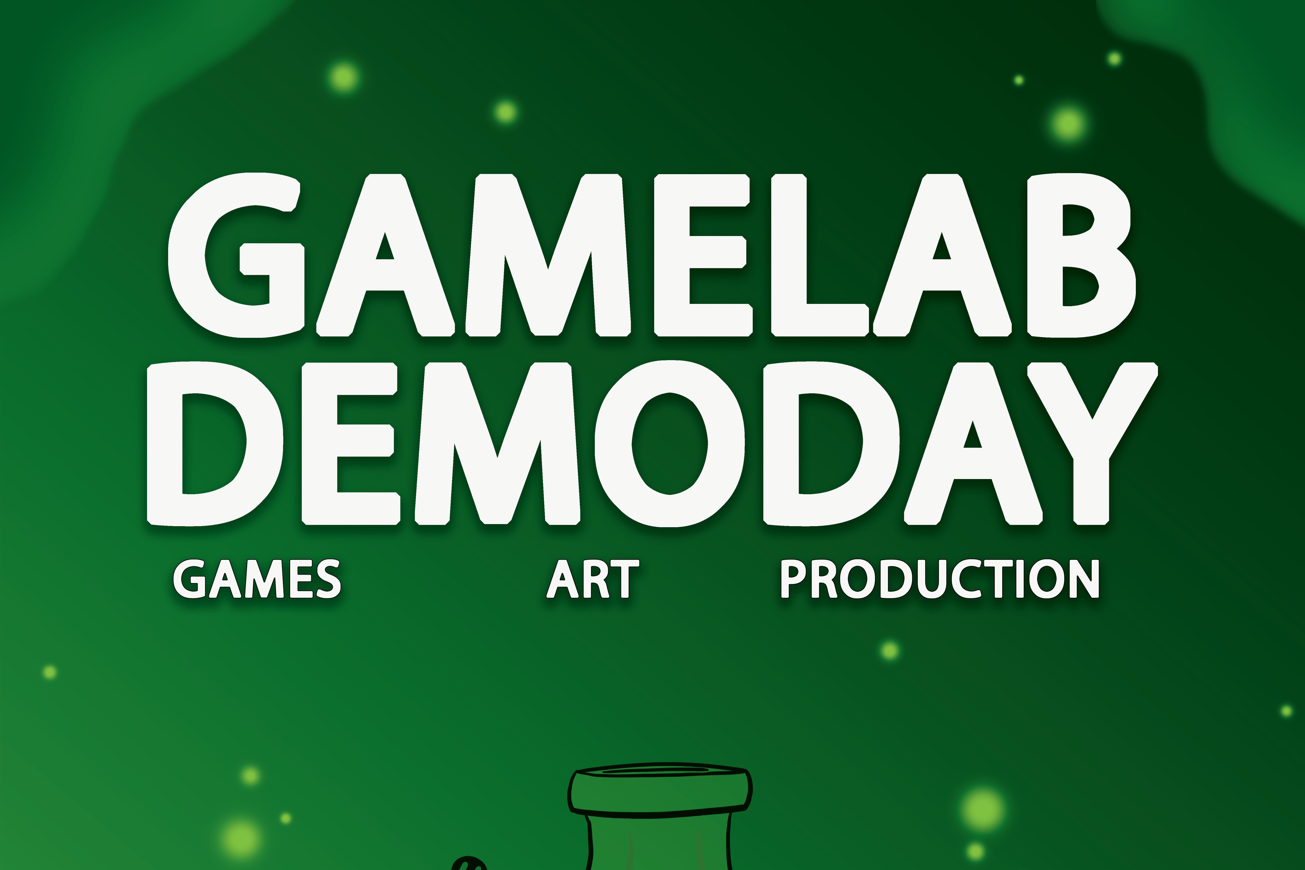 The Demoday vol 4 poster. Made by Vikke Kainulainen
